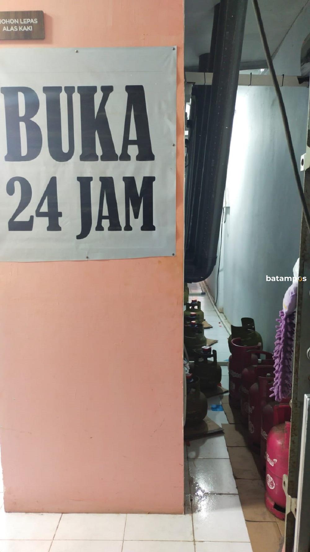 abung gas melon di usaha laundry Sekupang Batam.
