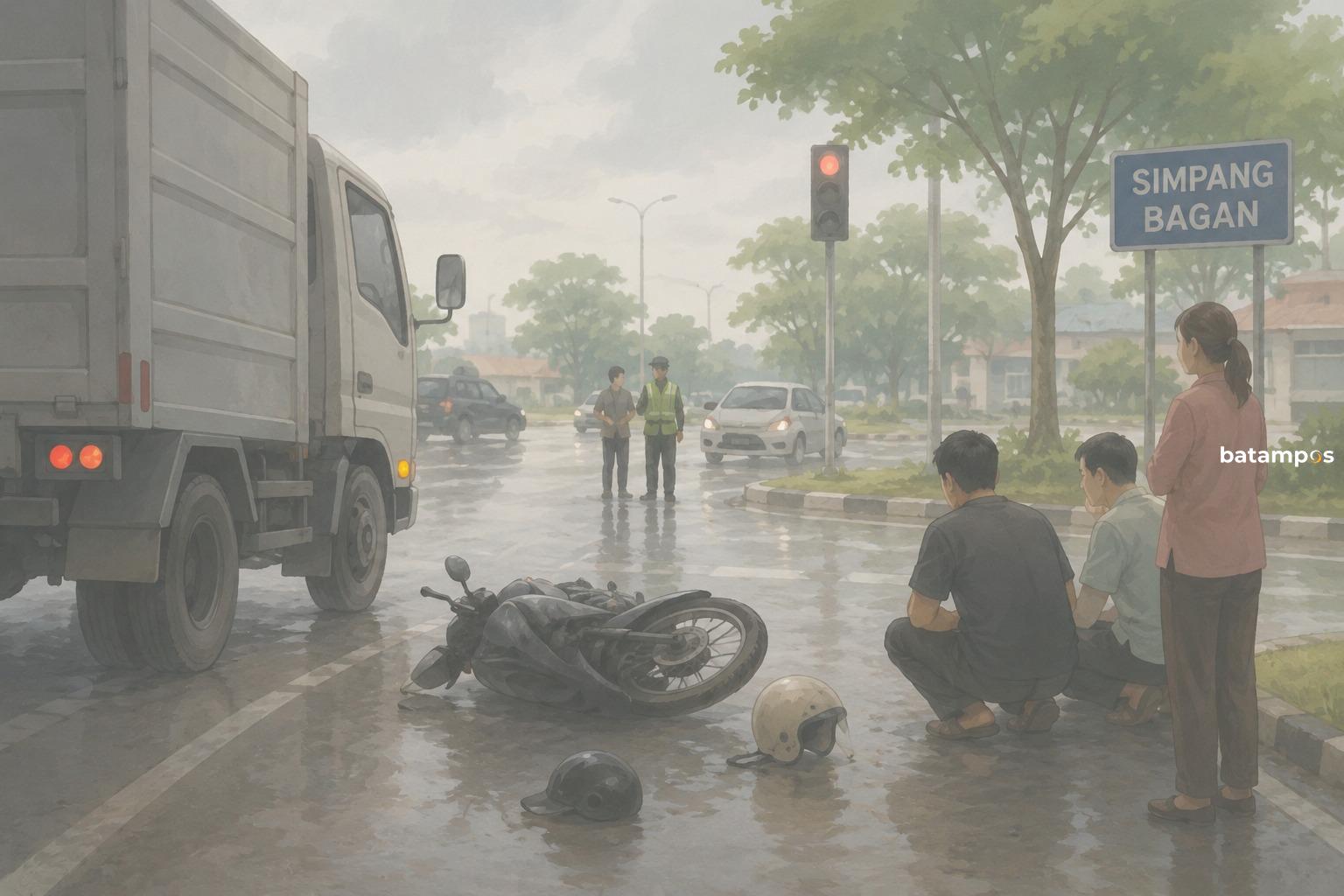 Kecelakaan maut yang menewaskan ibu dan anak di Simpang Bagan Batam.