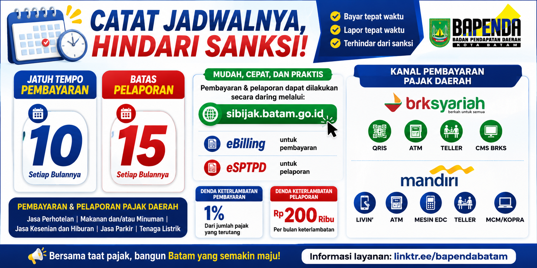 Jadwal Pembayaran Pajak