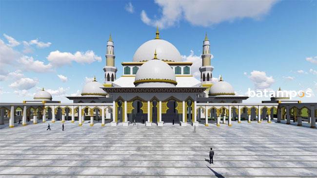 maket masjid agung batam center